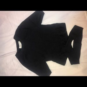 Black wrap around crop top